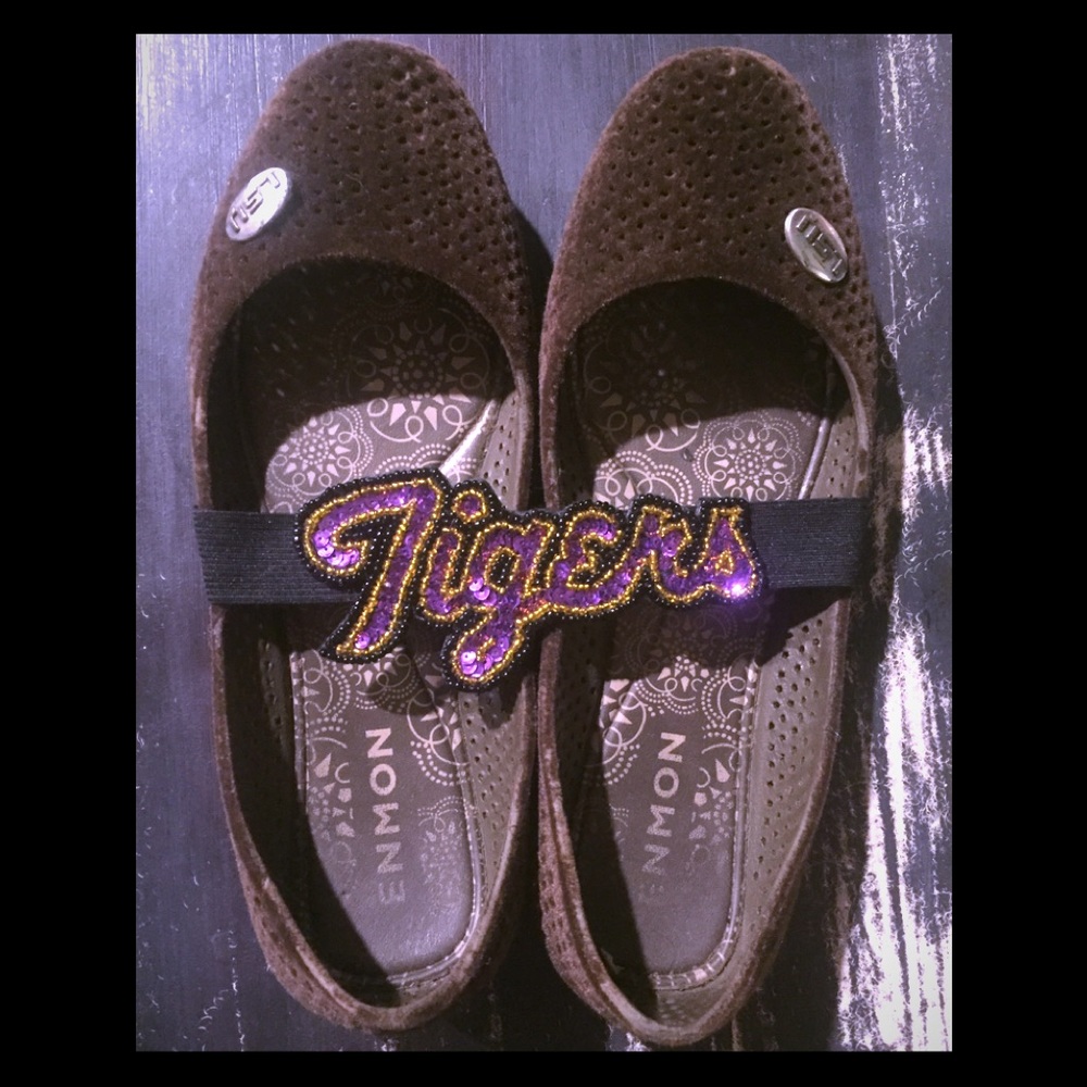 LSU Tiger Bundle! 💜🐯 Brown Flats + Headband 💜